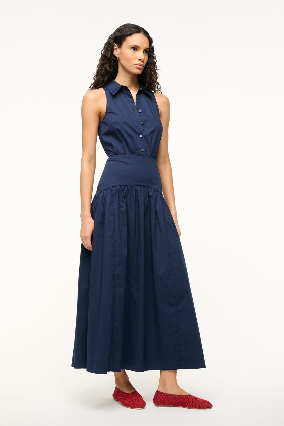 Staud Romy Dress-Navy