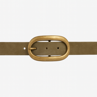 Streets Ahead Suede Belt-Olive