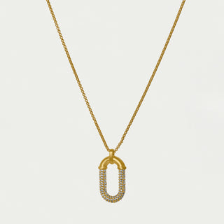 Dean Davidson Solene Pave Pendant Necklace-White Topaz/Gold