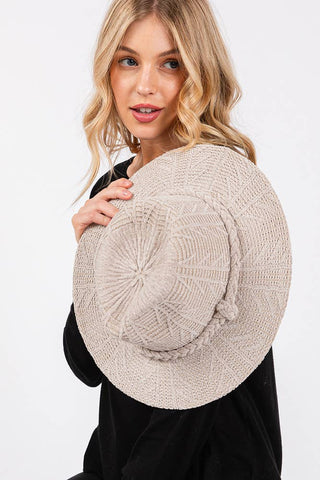 Chenille Pattern and Braided Band Winter Fedora
