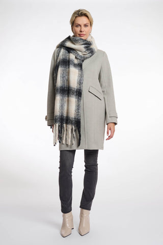 Rino & Pelle Hipke Checked Scarf-Light Grey