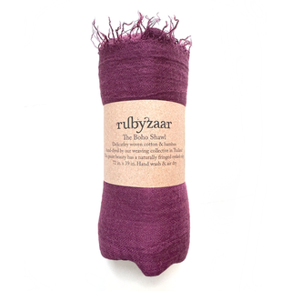 Rubyzaar Boho Scarf - BORDEAUX