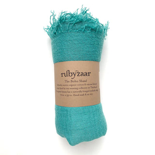 Rubyzaar Boho Scarf -Aquamarine