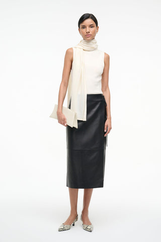 Staud Canal Sweater Top-Ivory