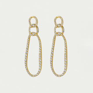 Dean Davidson Camille Drop Earrings-White Topaz/Gold