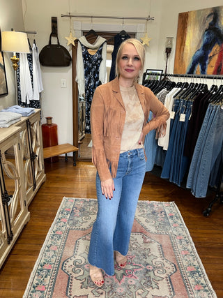 Jakett Annie Washed Suede Jacket - Mocha or Driftwood