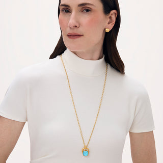 Dean Davidson Monterey Long Pendant Necklace-Iridescent Turquoise/Gold