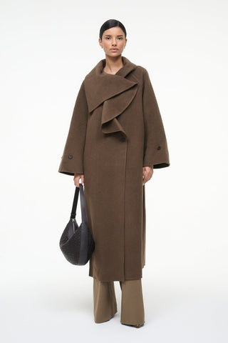 Staud Noah Coat-Taupe
