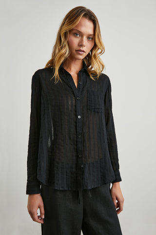 Rails Charli Blouse-Black Shadow Stripe