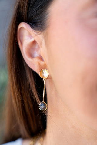 Loni Paul Jewelry Labradorite Bar Earrings