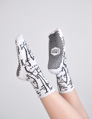 Lucky Honey The Animal Love Grip Sock