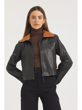 Jakett Moira Wrinkled Leather-Chocolate