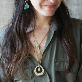 Emilie Shapiro Jewelry Whirlpool Solo Pendant on Long Chain