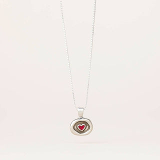 Danforth Pewter Red Heart 18" Necklace
