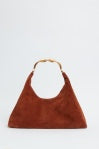Jonathan Simkhai Nixi Suede Hobo Bag-Sable