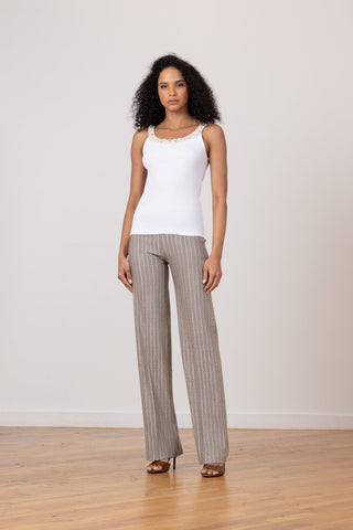 Avenue Montaigne Flavia Linen Solar-Mushroom