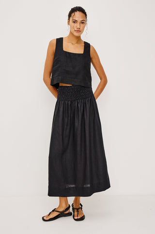 Rails Alessa Skirt - Black Linen