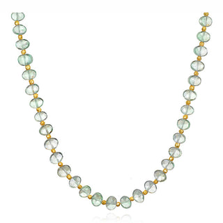 Amelia Rose Green Amethyst Oval Sparkle Necklace