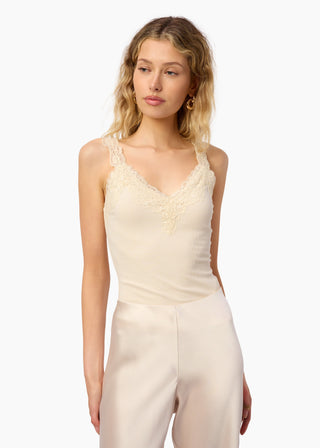 CAMI Lani Rib Knit Tank-Bone