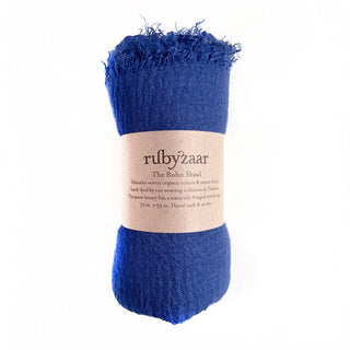 Rubyzaar Boho Scarf - Royal Blue