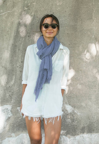 Rubyzaar Boho Scarf - Denim