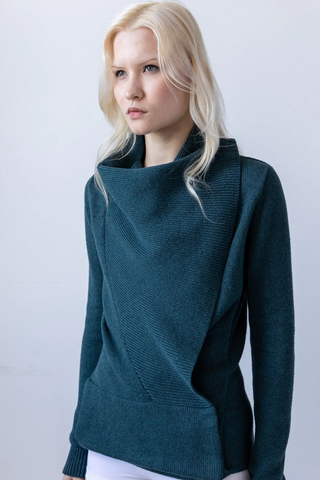 NFP Convertible Cardigan w/ Detachable Wrist Cuffs-Slate