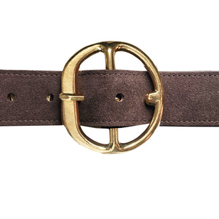 Kim White Bags & Belts-Chunky HIp Pant Belt Studded Antique Brass-Black