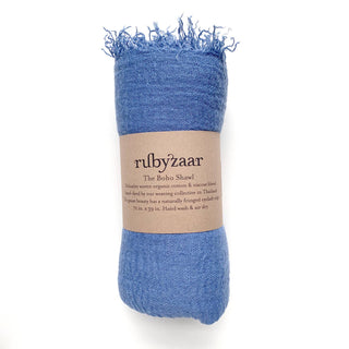Rubyzaar Boho Scarf - Cornflower
