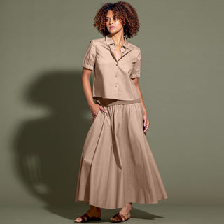 Go Silk Go in on the  Yolk Skirt-Sand Dune