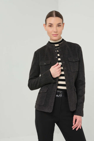 Anatomie Osaka Urban Military Lofty Jersey Jacket- Heather Black