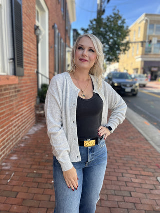 American Vintage Damsville Cardigan-Soft Grey