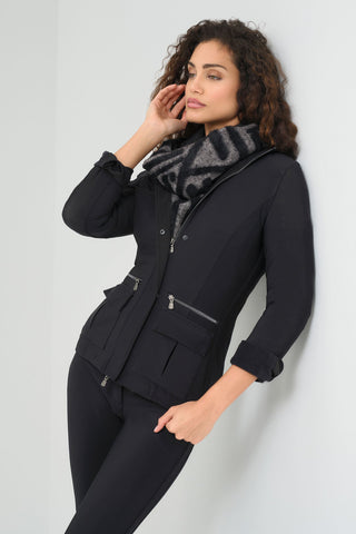 Anatomie Kenya Faux Suede Safari Jacket-Black