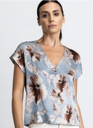Go Silk Go Don't Scarf it Up Blouse-Desert Bloom