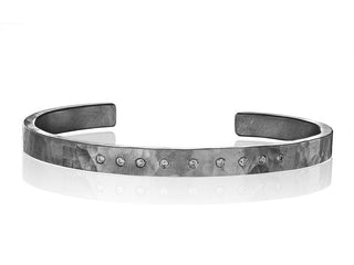 Annie Fensterstock Burnish Silvermist  Diamond Cuff
