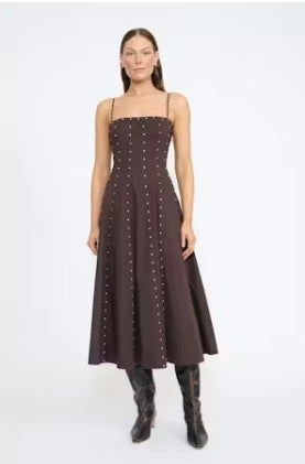 Staud Wylie Dress-Earth Studs