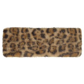 C.C Leopard Pattern Fur Leather Strap Headwrap