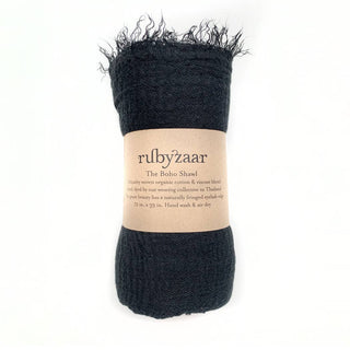 Rubyzaar Boho Scarf -Black