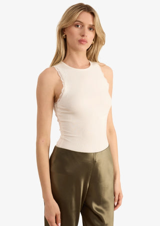 CAMI Rian Rib Knit Tank-White