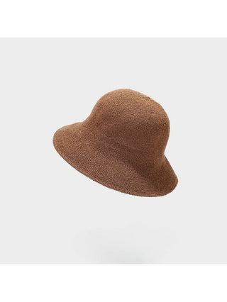 Funkyrel Haila Everyday Knit Bucket Hat-Coffee