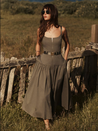 L'Agence Rima Dress-Smokey Olive