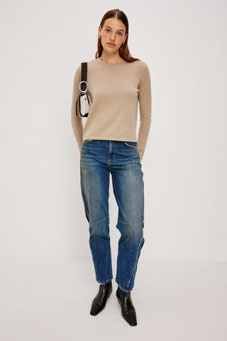Rails Cotton Cashmere Long Sleeve Tee - Heather Oat