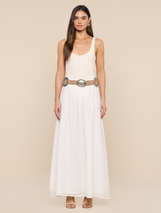 L'Agence Austin Medlin Belt-Cappuccino Suede