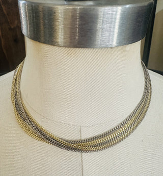 LJ Sonder Mixed Curb-N - Multi-Strand Two-Tone Necklace