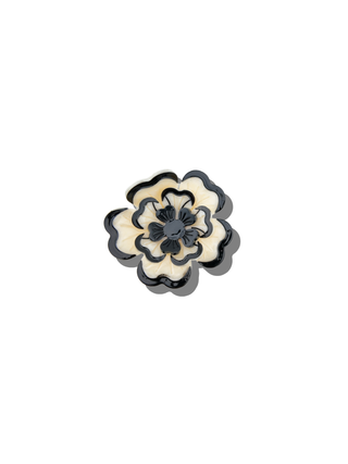 Solar Eclipse Hand-painted Origami Dianthus Flower Hair Clip