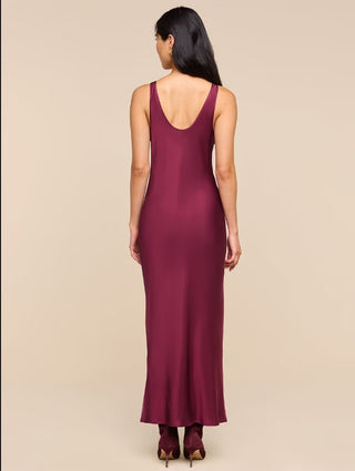 L'Agence Akiya Tank Dress-Merlot Red