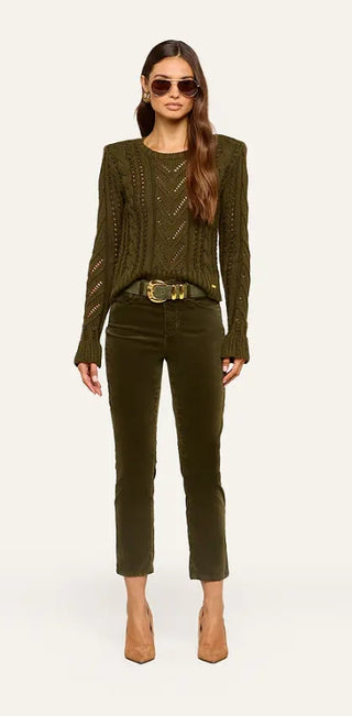 L'Agence Mio Cable Crop Pullover-Kalamata