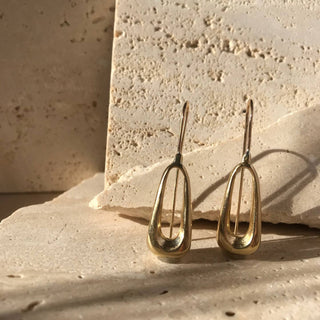 Rebekah J. Designs Flow Earrings-Brass