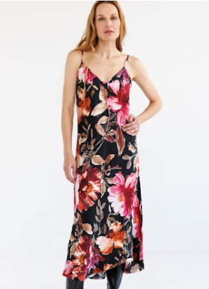 Go Silk Go Slip Dress Printed-Heirloom Garden
