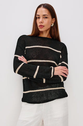 Rails Evangeline Sweater - Black Linen Stripe