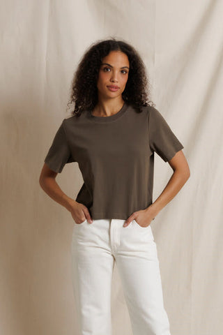 Perfectwhitetee Atlas Crewneck Heavy Cotton Tee-Dark Olive, True Black or White